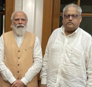 प्रधानमंत्री नरेन्द्र मोदी के साथ राकेश झुनझुनवाला 