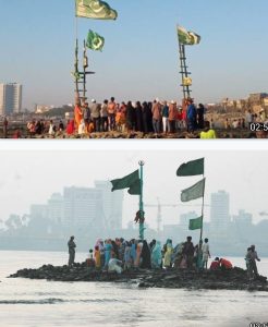 Joint action of District Magistrate, BMC, Police removed illegal mausoleum built in sea of Mahim