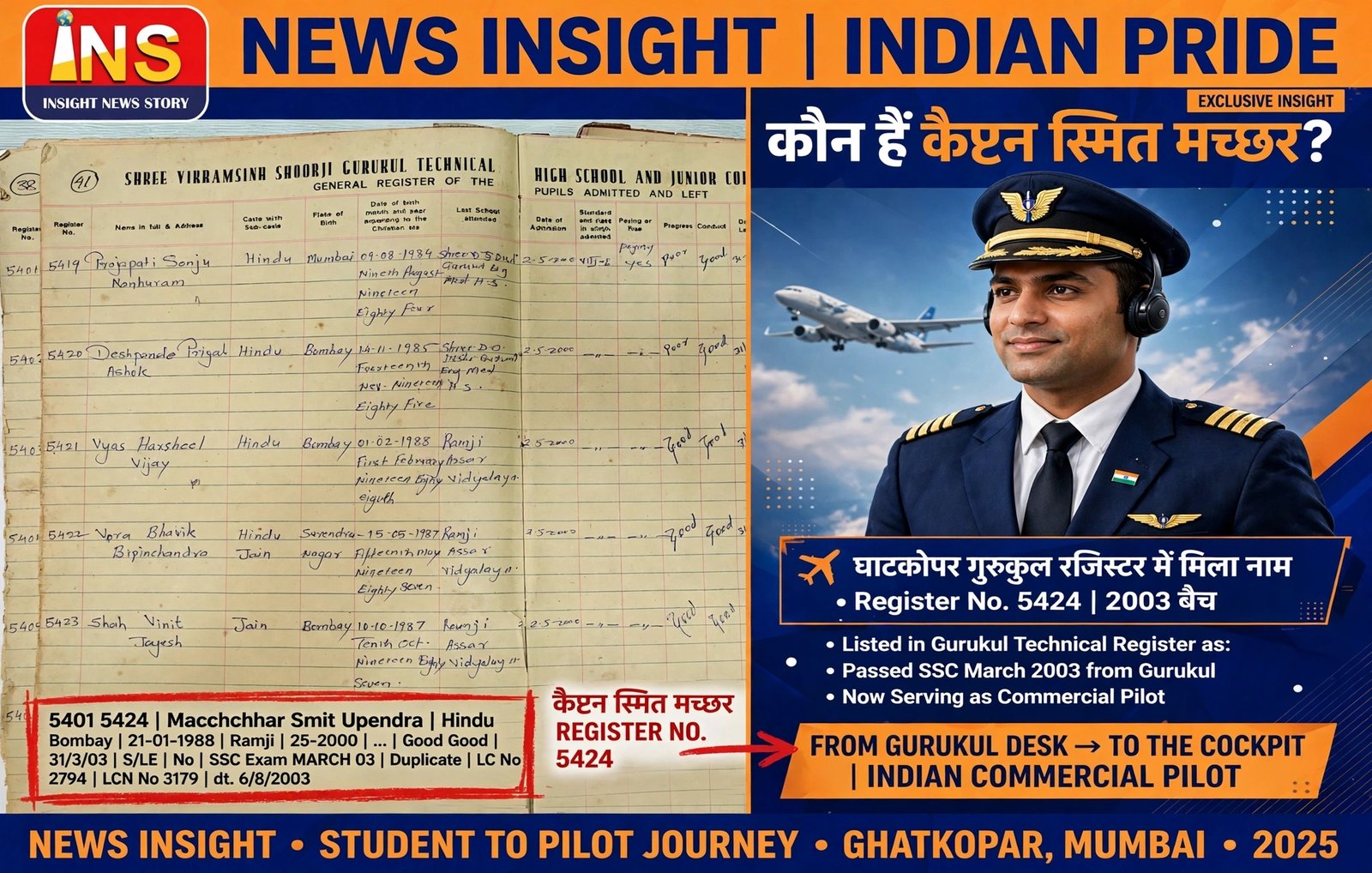 कौन हैं कैप्टन स्मित मच्छर? घाटकोपर के जिस स्कूल में पढ़े, उसी गुरुकुल ने किया सलाम